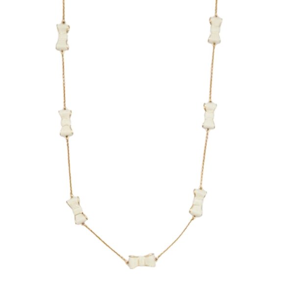 KATE SPADE Ready Set Bow Scatter Rosary Bow Necklace - Picture 1 of 10